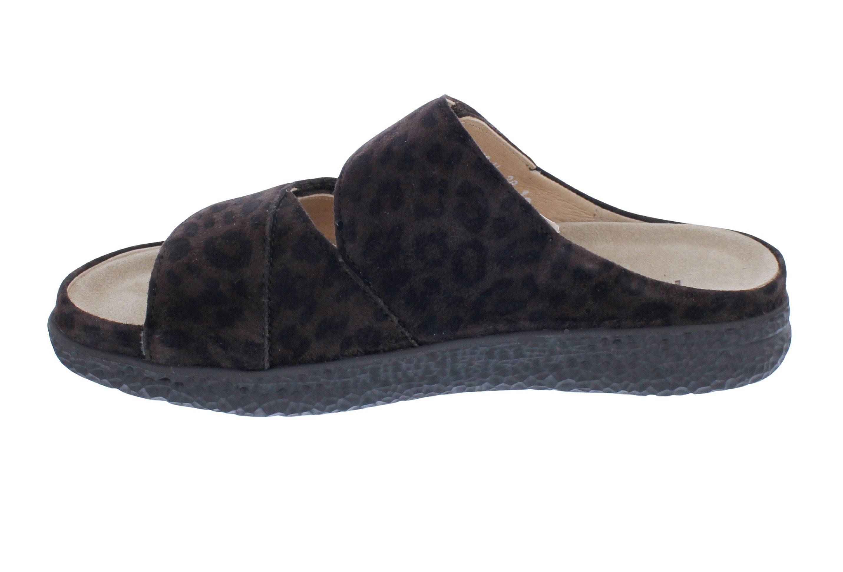 Hartjes Hartjes Pantolette Groove 122.1220/40 77.00, Dunkelbraun mit Leo Print Pantolette – Bild 5 von 5