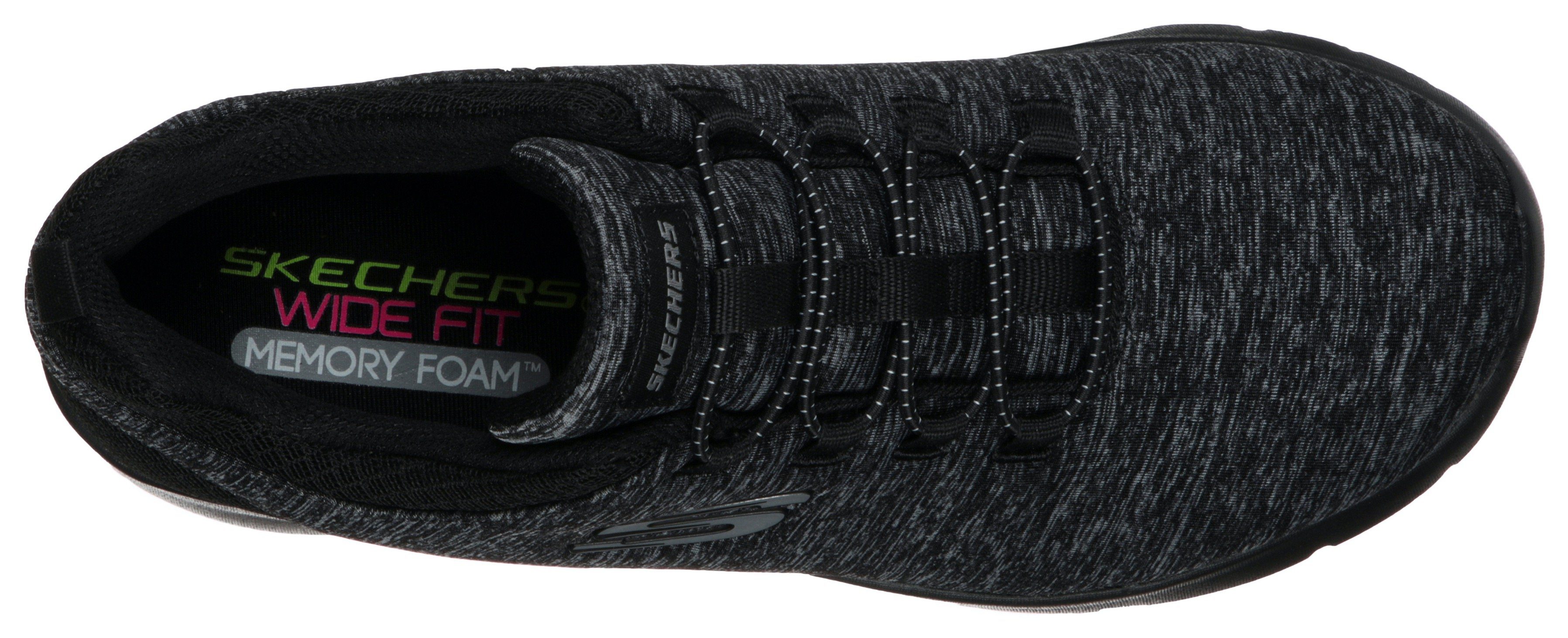 A für Skechers schwarz-meliert geeignet Maschinenwäsche Sneaker DYNAMIGHT 2.0-IN FLASH Slip-On