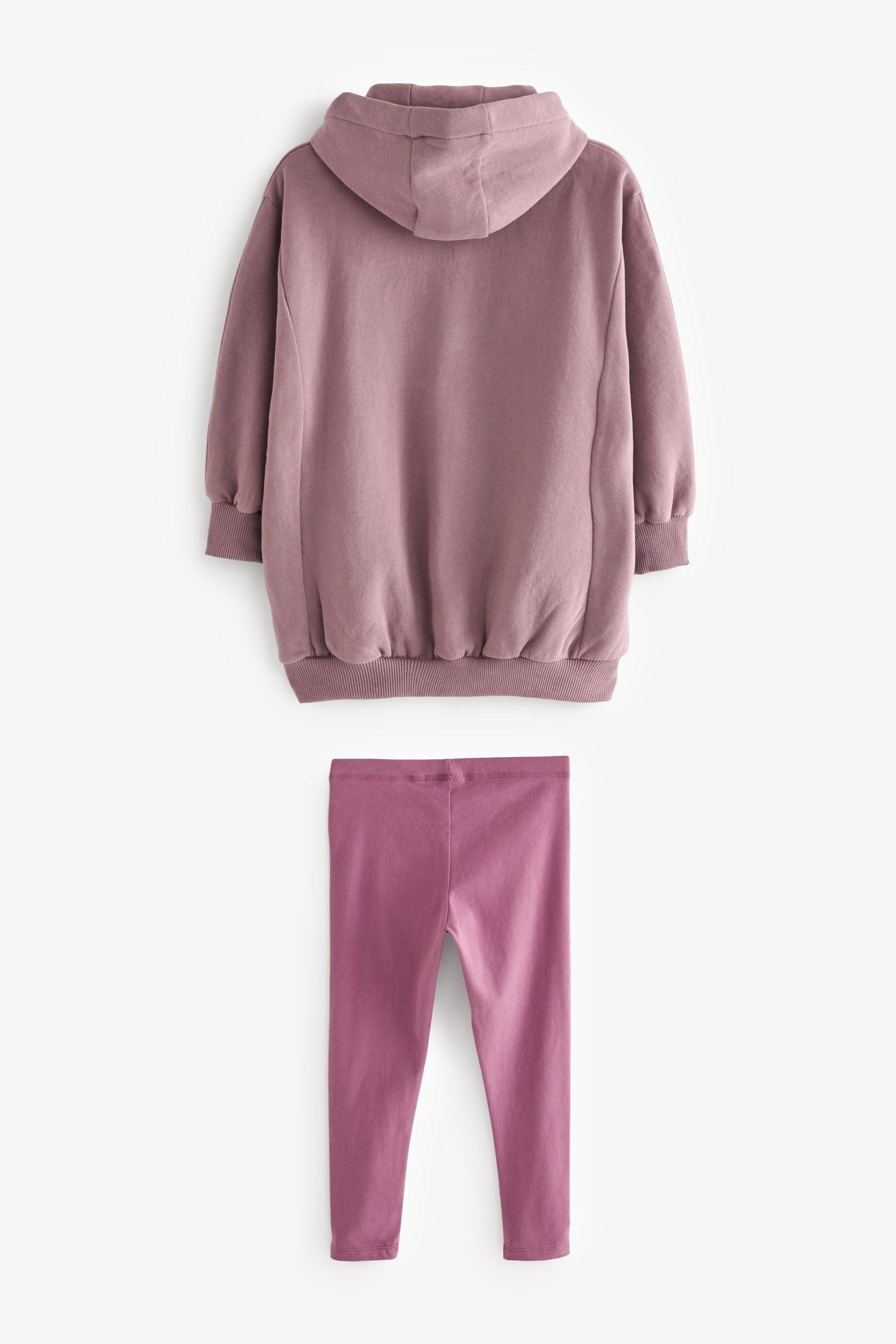 Kapuzensweatshirt Purple Next Leggings & Amazing Leggings Embossed Shirt (2-tlg) Set im und