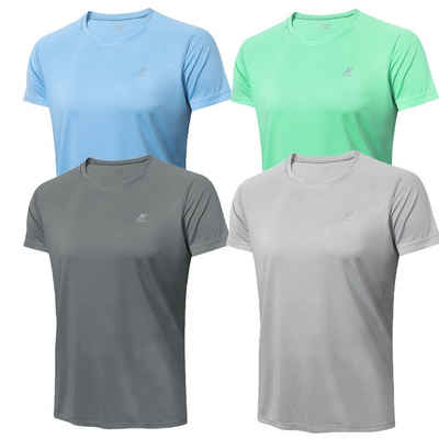 MEETYOO Rundhalsshirt Herren Kurzarm T-Shirt UPF50+ (Rundhals Shirt, Surfshirt) Freizeit Classic Atmungsaktiv Shirt
