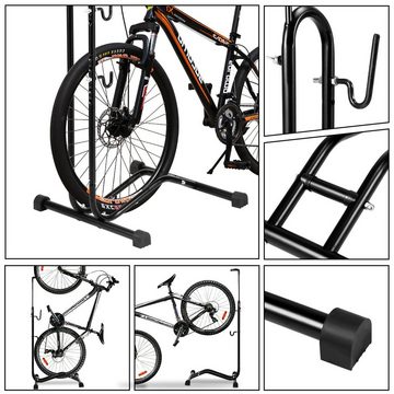 Bettizia Fahrradständer Bodenständer Radständer freistehend für Vorderrad oder Hinterrad