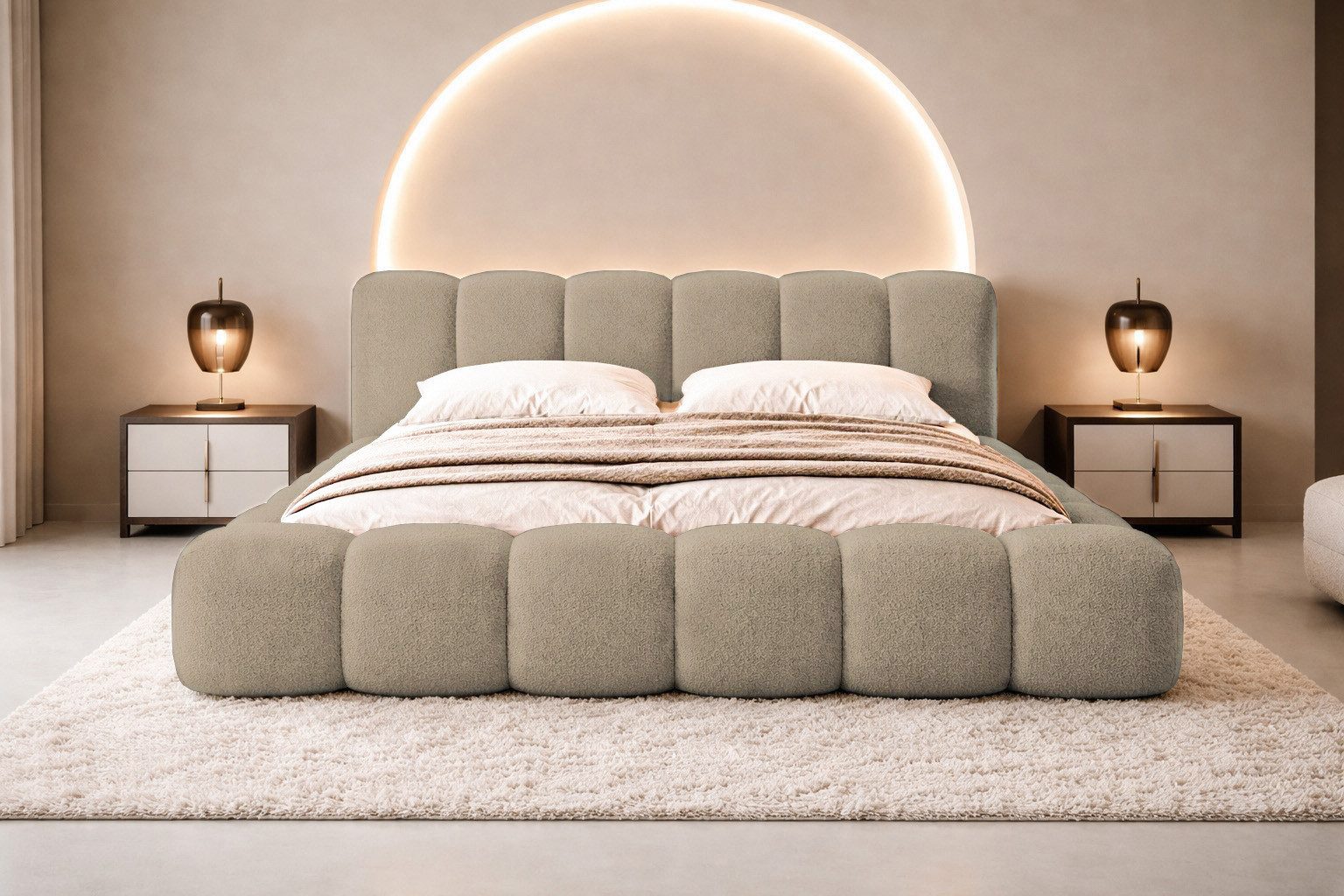 Compleo Polsterbett Designerbett, Wolkenbett, TOPSELLER, Modern Schlafzimmer, Made in EU, Wolkenbett modern