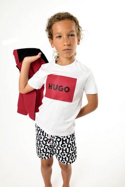 HUGO Print-Shirt HUGO Kids T-Shirt weiß mit coolem Logo