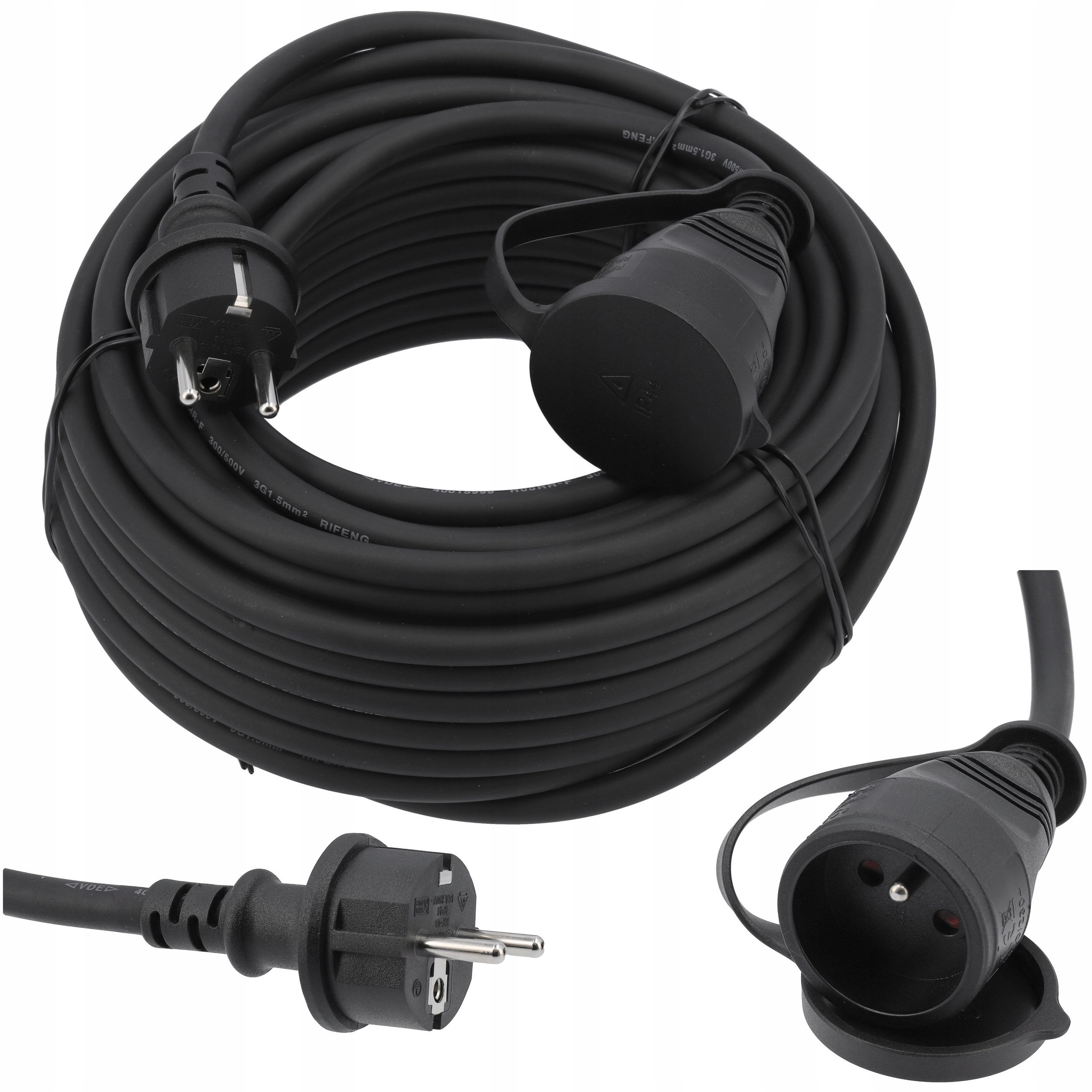 TRIZERATOP Verlängerungskabel 3x1,5mm IP44 10 - 40m Verlängerungskabel