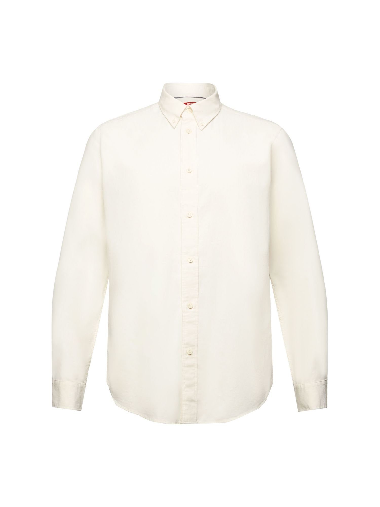 Esprit Langarmhemd Hemd aus Cord, 100% Baumwolle ICE