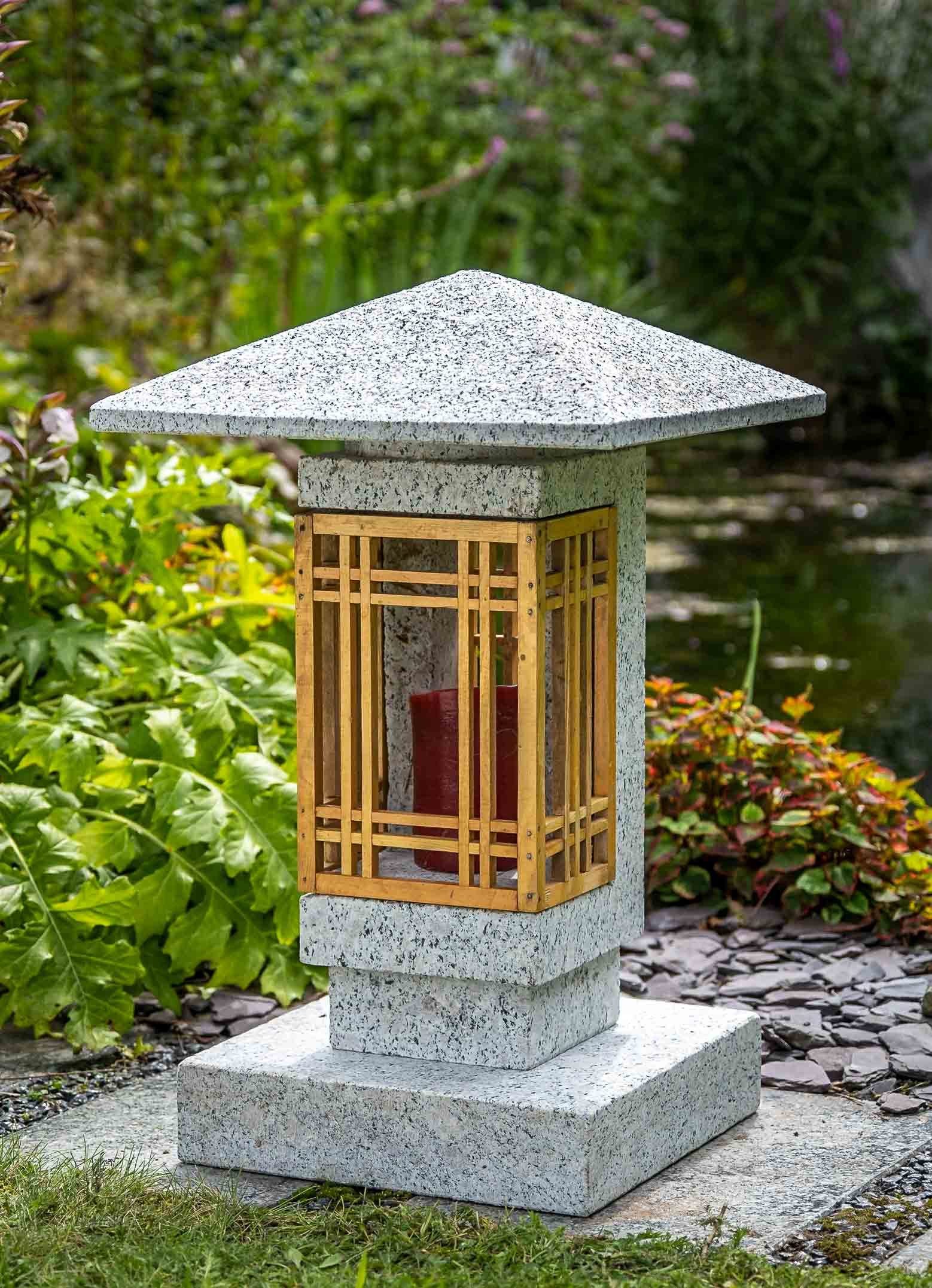 IDYL und gegen – robust – über witterungsbeständig ein Sosukua sehr Frost, Granitstein Granit Gartenfigur Ecken, Naturprodukt UV-Strahlung. Regen