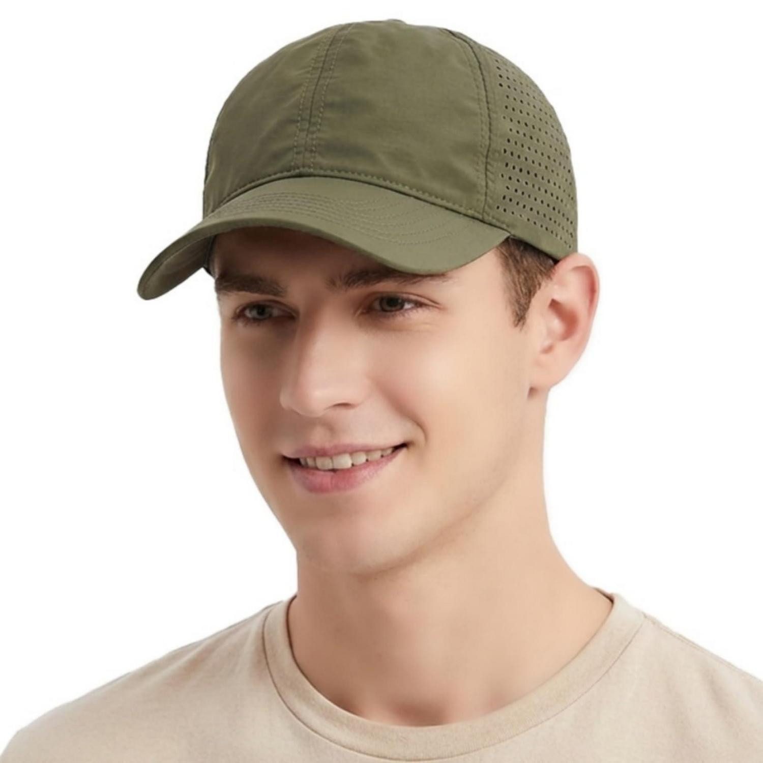 Baseball Cap Basecap Herren Mesh Verstellbar Atmungsaktiv Sport M-L Armeegrün