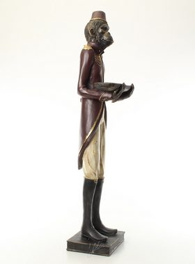 Dekofigur Deko AFFE Skulptur Diener Ablage Kartenhalter Butler 98,4 cm XL