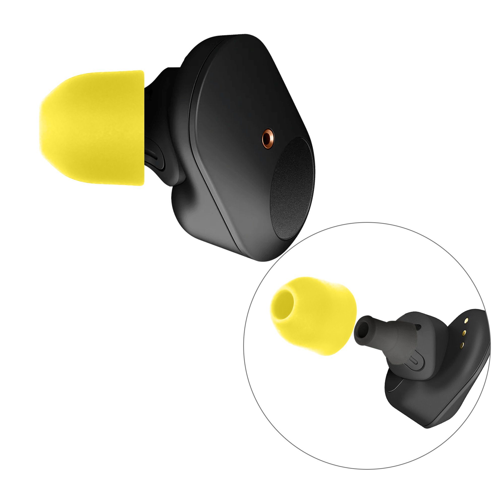 kwmobile 14x Ersatzpolster für Sony WF-1000XM3 / WF-1000XM4 / WF-1000XM5 Ohrpolster (4 Größen - Silikon Ersatz Ohrstöpsel für Sony In-Ear Headphones)