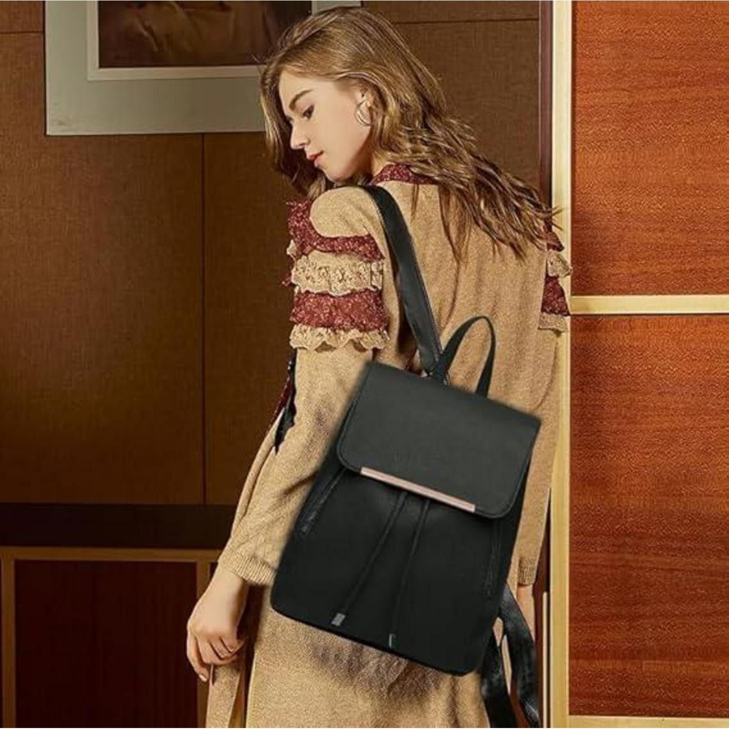LuxusKollektion Schultertasche Damen Rucksack Klein PU Leder Wasserdicht Ci günstig online kaufen
