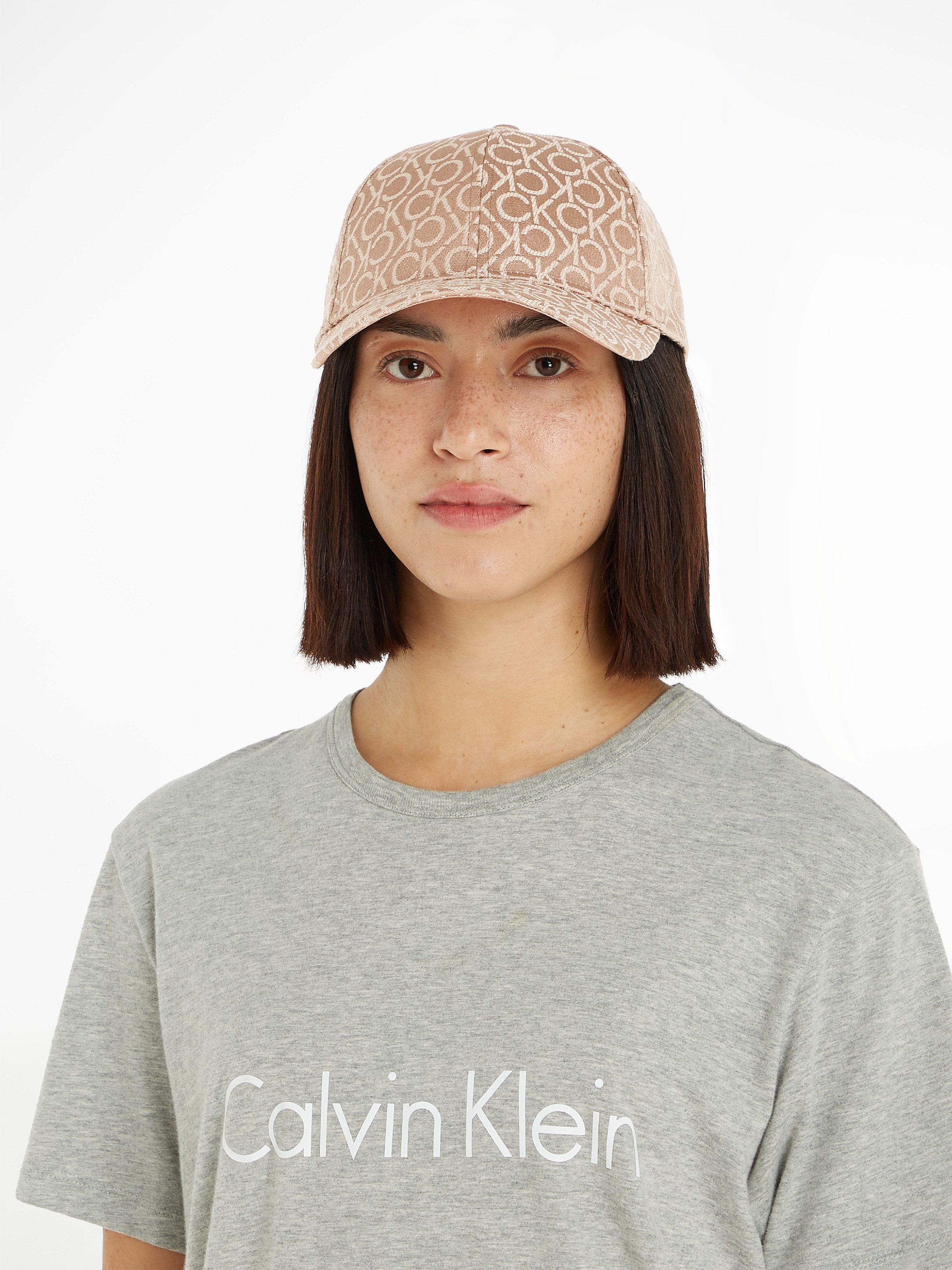 Calvin Klein Snapback Cap MONOGRAM JACQUARD CAP mit Logoprägung