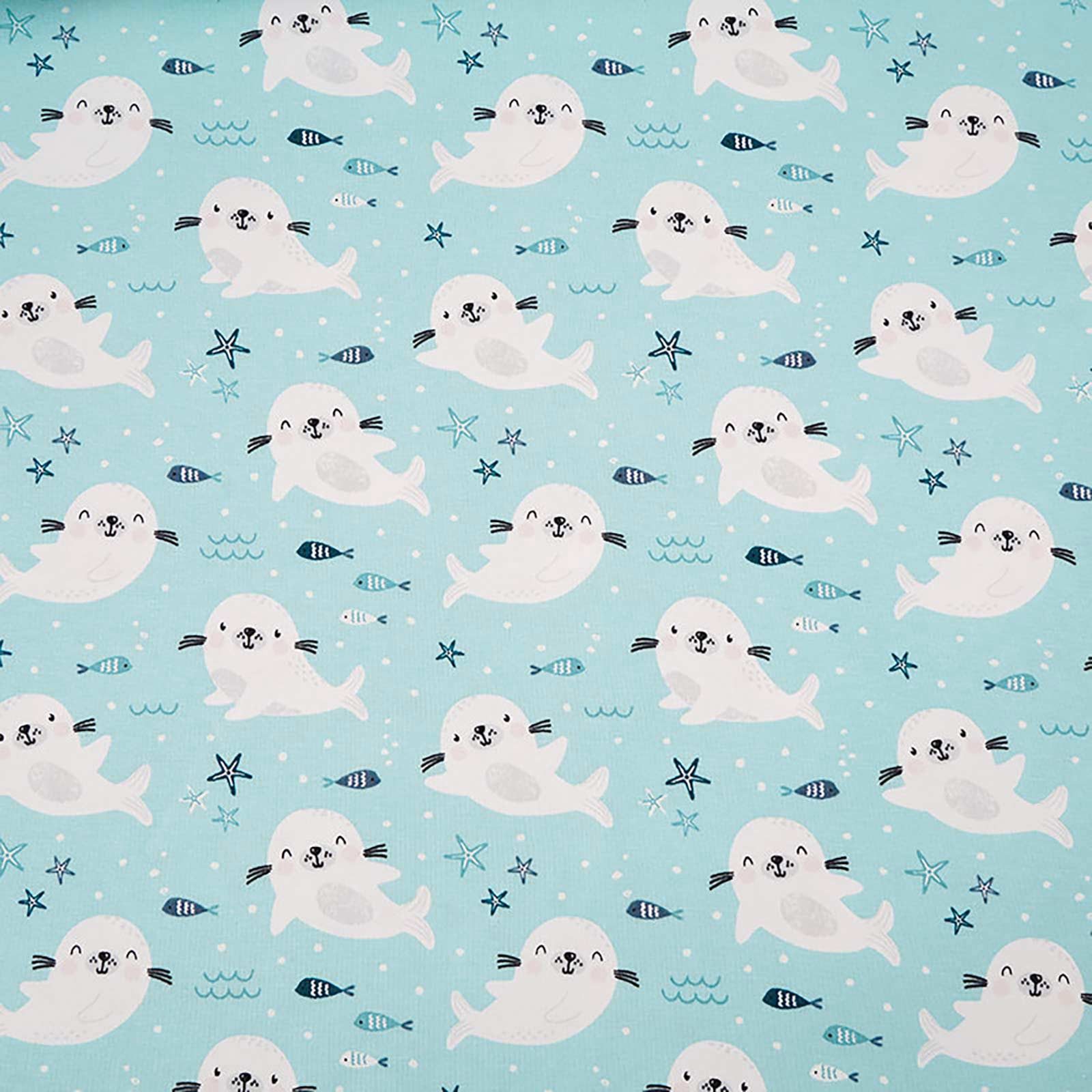 Stoffonkel Stoff Biojersey Kinderstoff Babyrobbe ab 0,5x1,65m