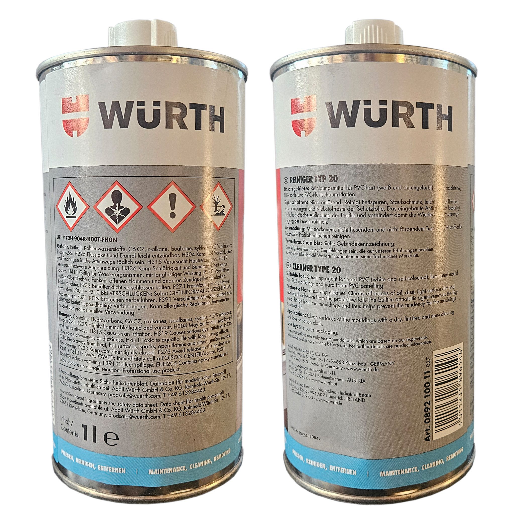 Würth Würth Kunststoffreiniger Antistatisch Typ 20, 089210011 Kunststoffreiniger (1-St)