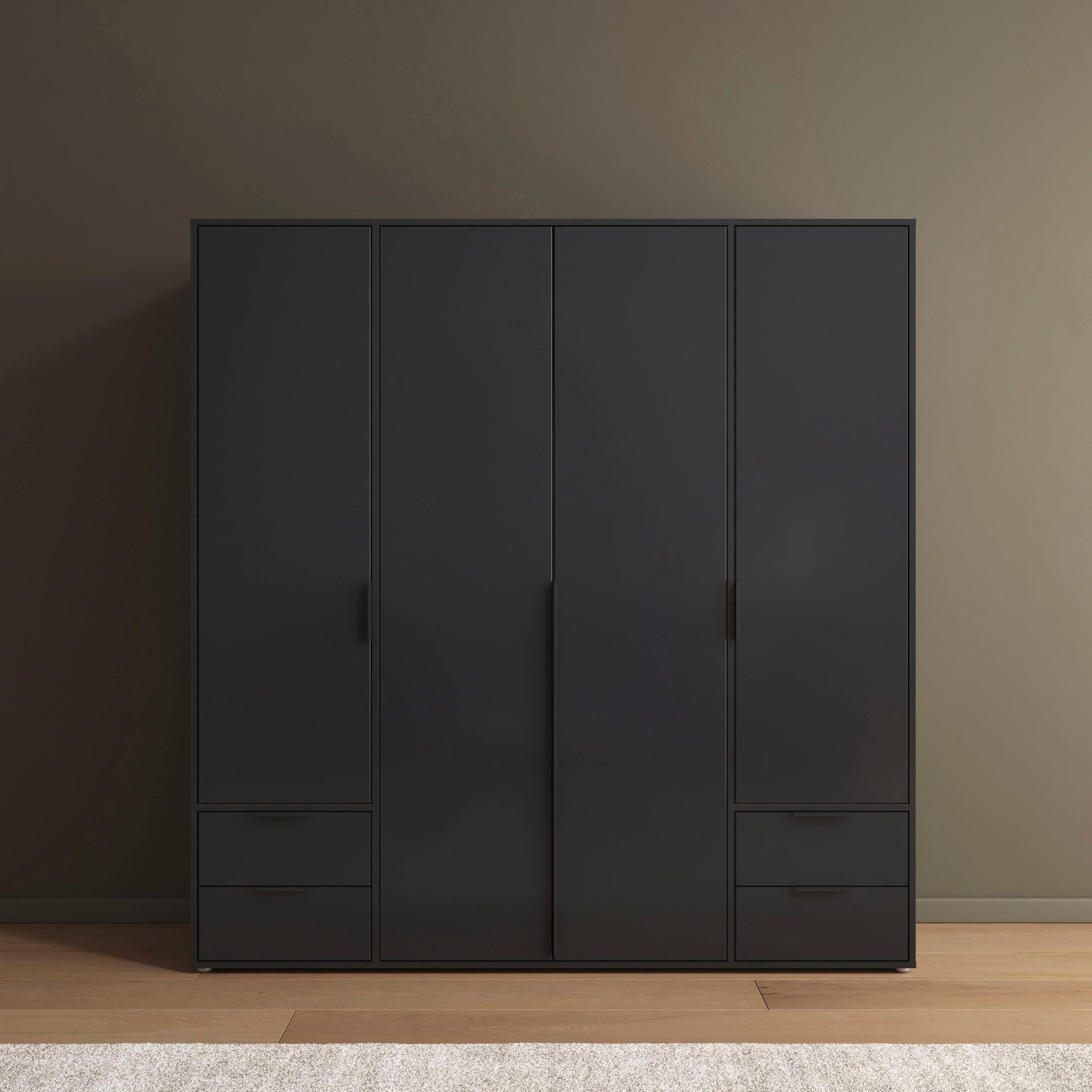 rauch Drehtürenschrank Kleiderschrank Schrank Garderobe Wäscheschrank NAGATA viel Stauraum (in 3 verschiedenen Ausstattungen BASIC/CLASSIC/PREMIUM) mit Schubladen sowie Stangengriffen TOPSELLER MADE IN GERMANY