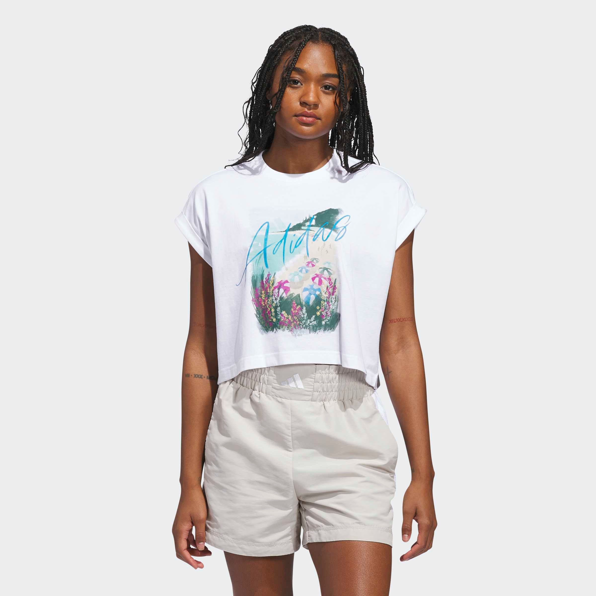 adidas Sportswear T-Shirt SUMMER ROMANCE GRAPHIC günstig online kaufen