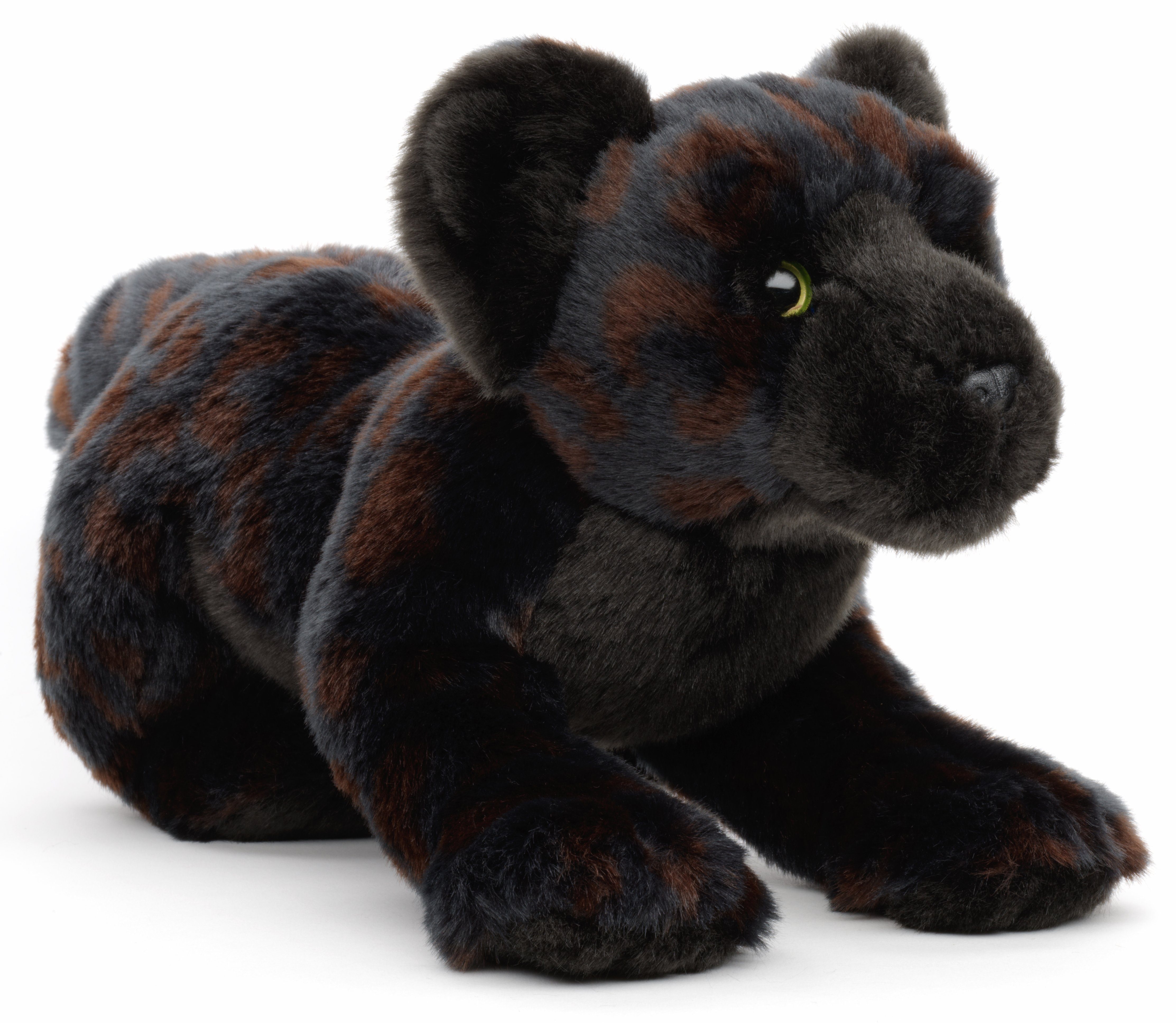 % recyceltes - - Panther, 31 Kuscheltier Füllmaterial 100 (Länge) sitzend zu Uni-Toys cm Schwarzer Plüschtier,