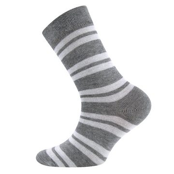 Ewers Socken Ewers 2er Pack Jungen Strümpfe Socken uni ringel grau meliert (2-Paar)