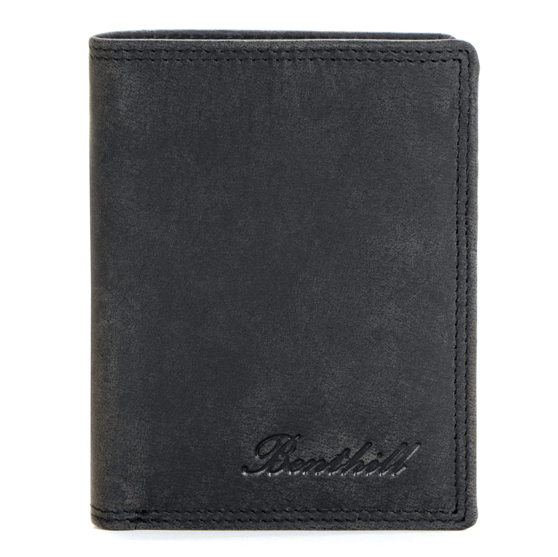 Benthill Geldbörse Herren Echt Leder Portemonnaie RFID Männer Portmonee Slim Hochformat, RFID-Schutz Kartenfächer Münzfach