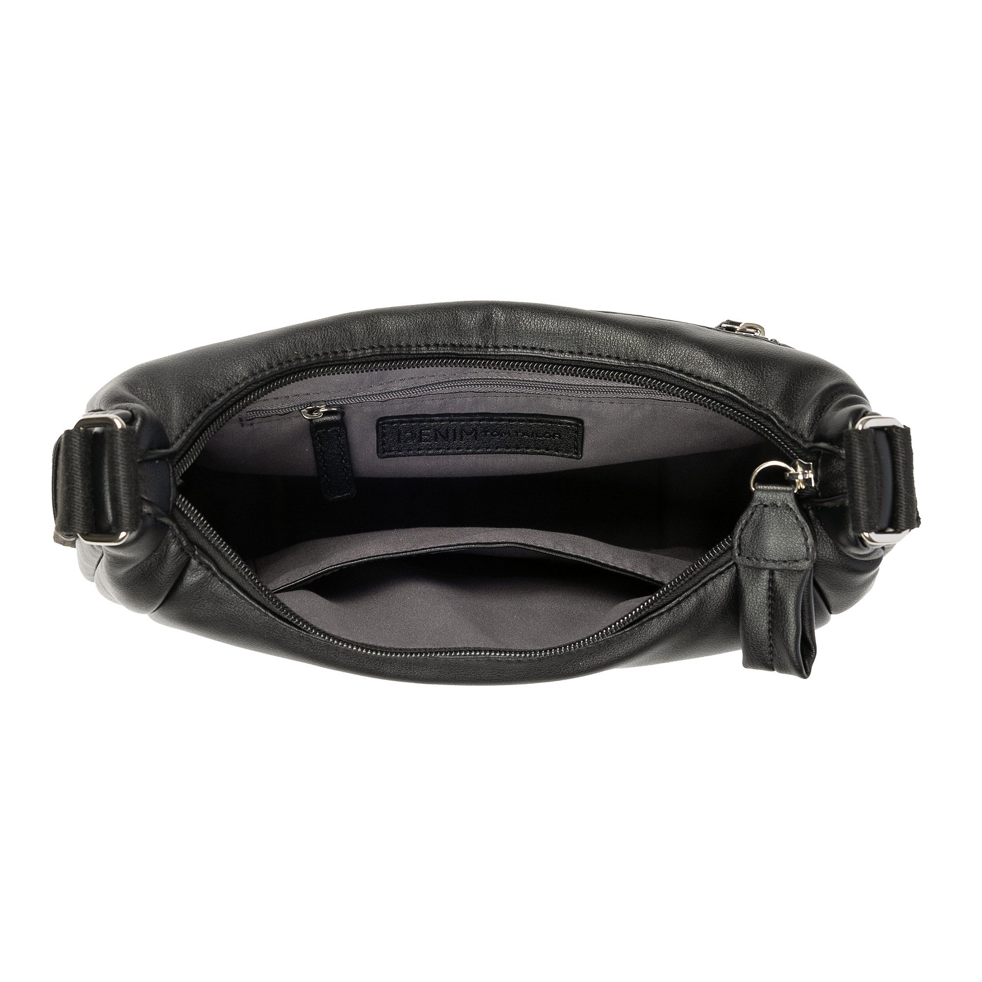 TOM TAILOR Denim Umhängetasche Maye, besondes soft wattiertes Lederimitat mit sportlichem Gewebeband