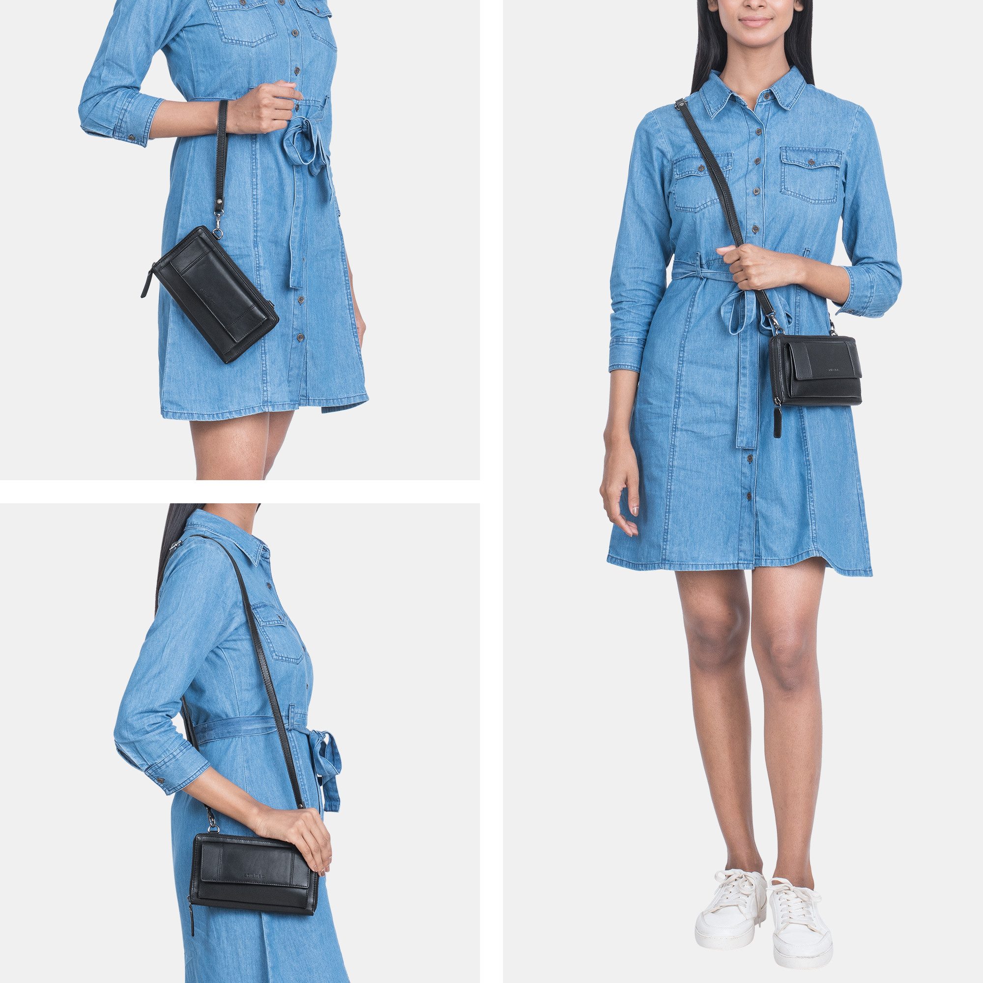 STILORD Handtasche "Marigold" 3-in-1 Echtleder Geldbörse Handytasche Umhäng günstig online kaufen