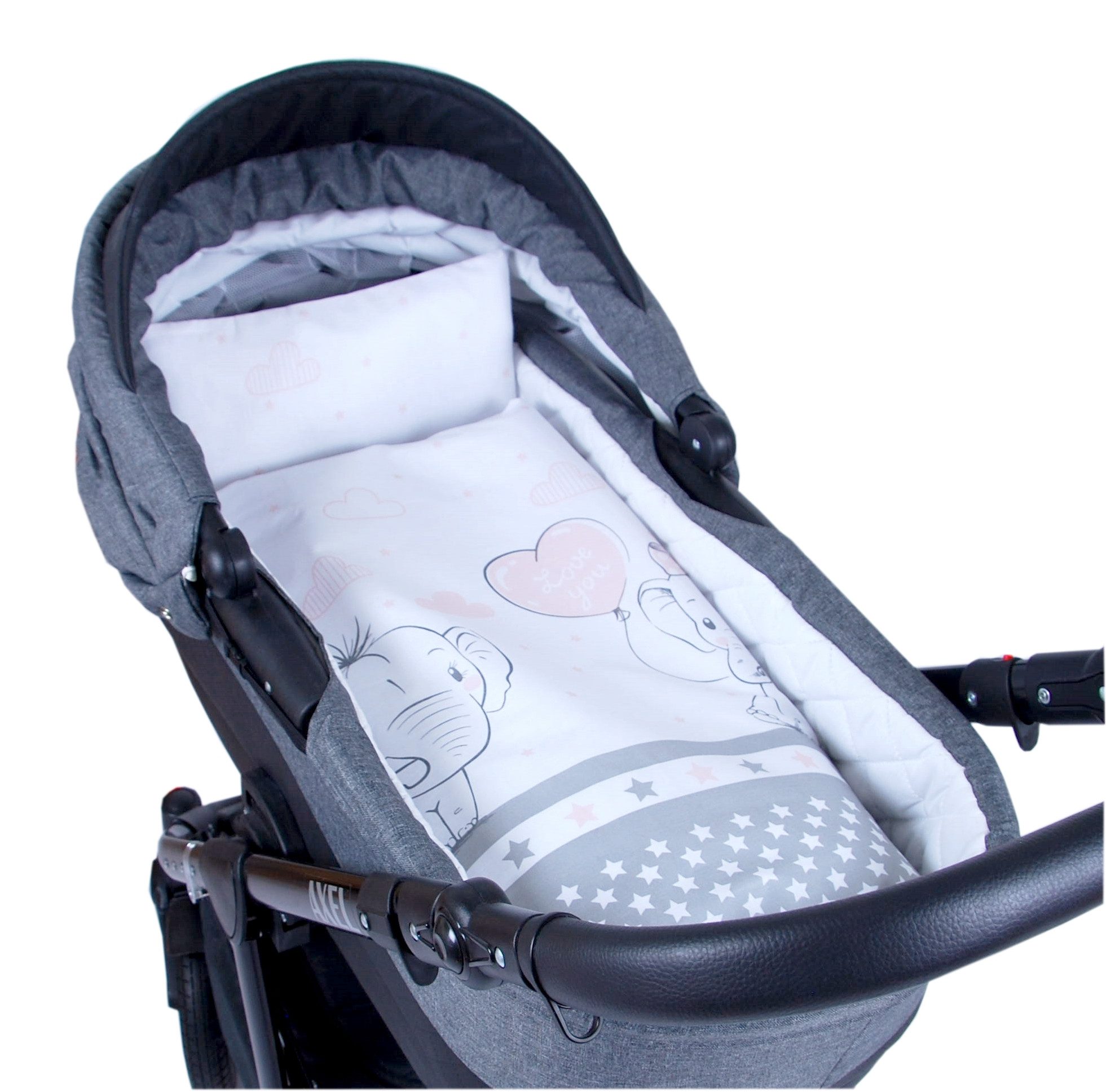 Babybettbezug BABYLUX 2tlg.Set BEZUG Kinderwagen Bettbezug Bettwäsche Wiege 60x78 cm