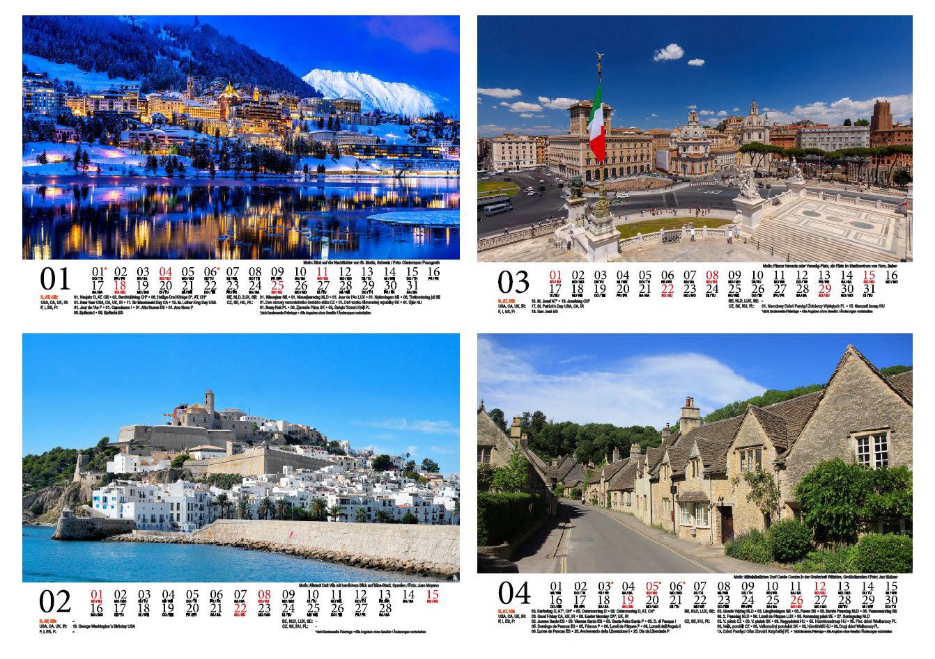 Seelenzauber Tischkalender Städtezauber Europa DIN A5 Tischkalender für 2026 Städte Seelenzauber