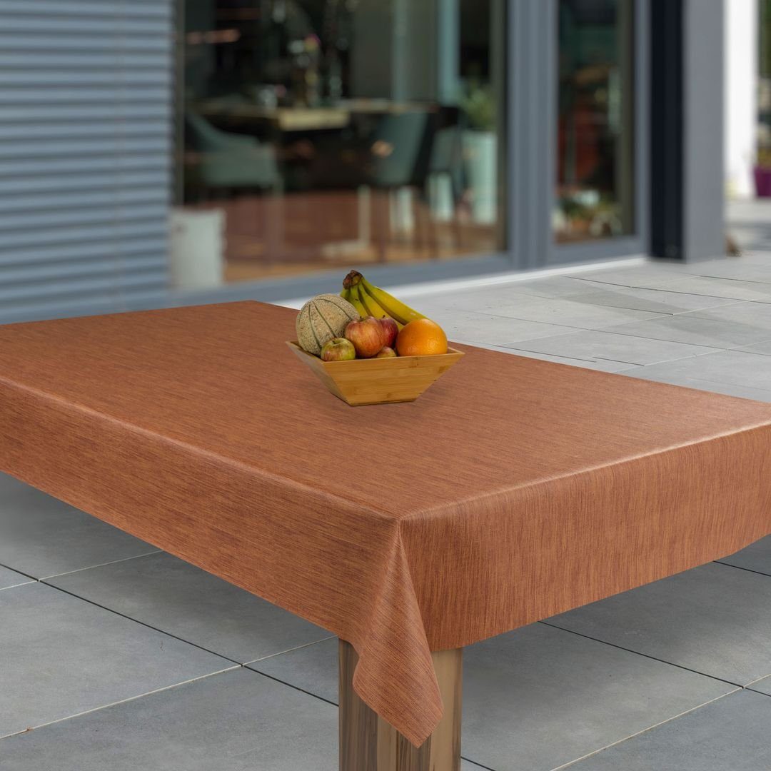laro Tischdecke Wachstuch-Tischdecken Abwaschbar Orange Lachs günstig online kaufen