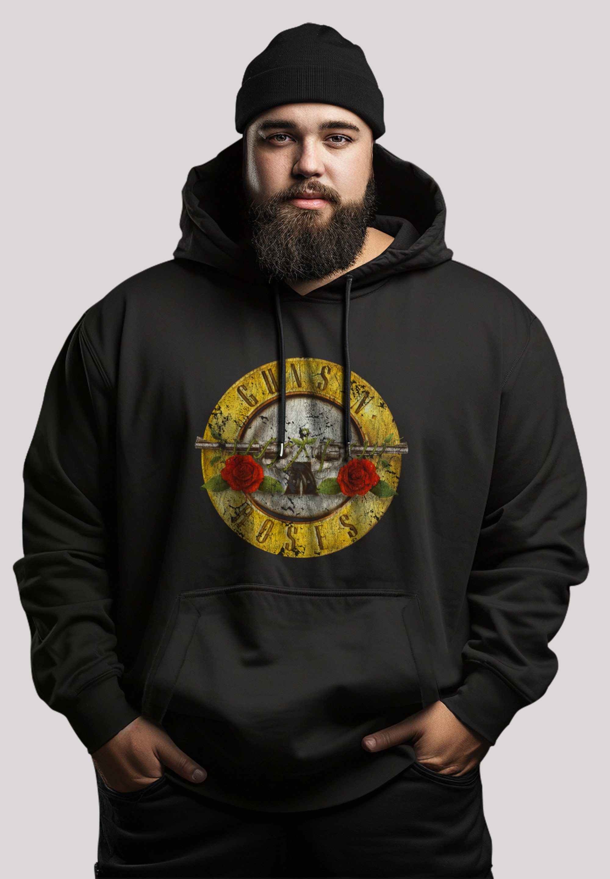 F4NT4STIC Hoodie Guns 'n' Roses Band Vintage Classic Logo PLUSSIZE Premium  Qualität, Verstellbare Kapuze und geräumige Kängurutasche