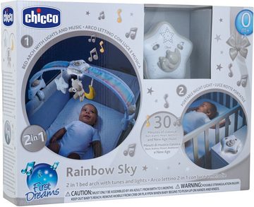 Chicco Spielbogen Regenbogen-Spielbogen für Kinderbett 2 In 1, mit Licht und Melodien, Neutral