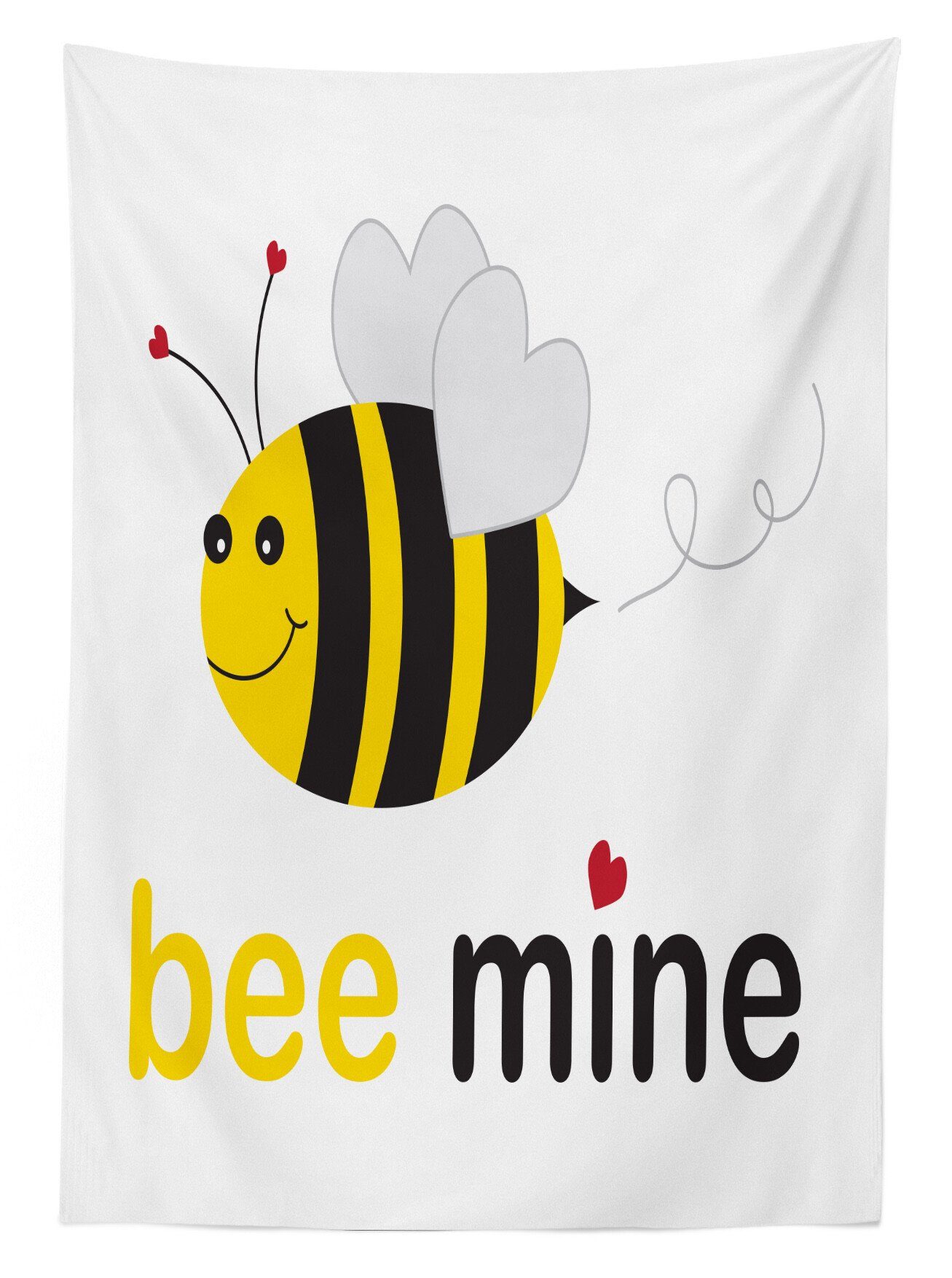 Abakuhaus Tischdecke Farbfest Waschbar geeignet Mine Bereich den Farben, Honey Für Klare Cartoon Außen Bee Romantischer Bee