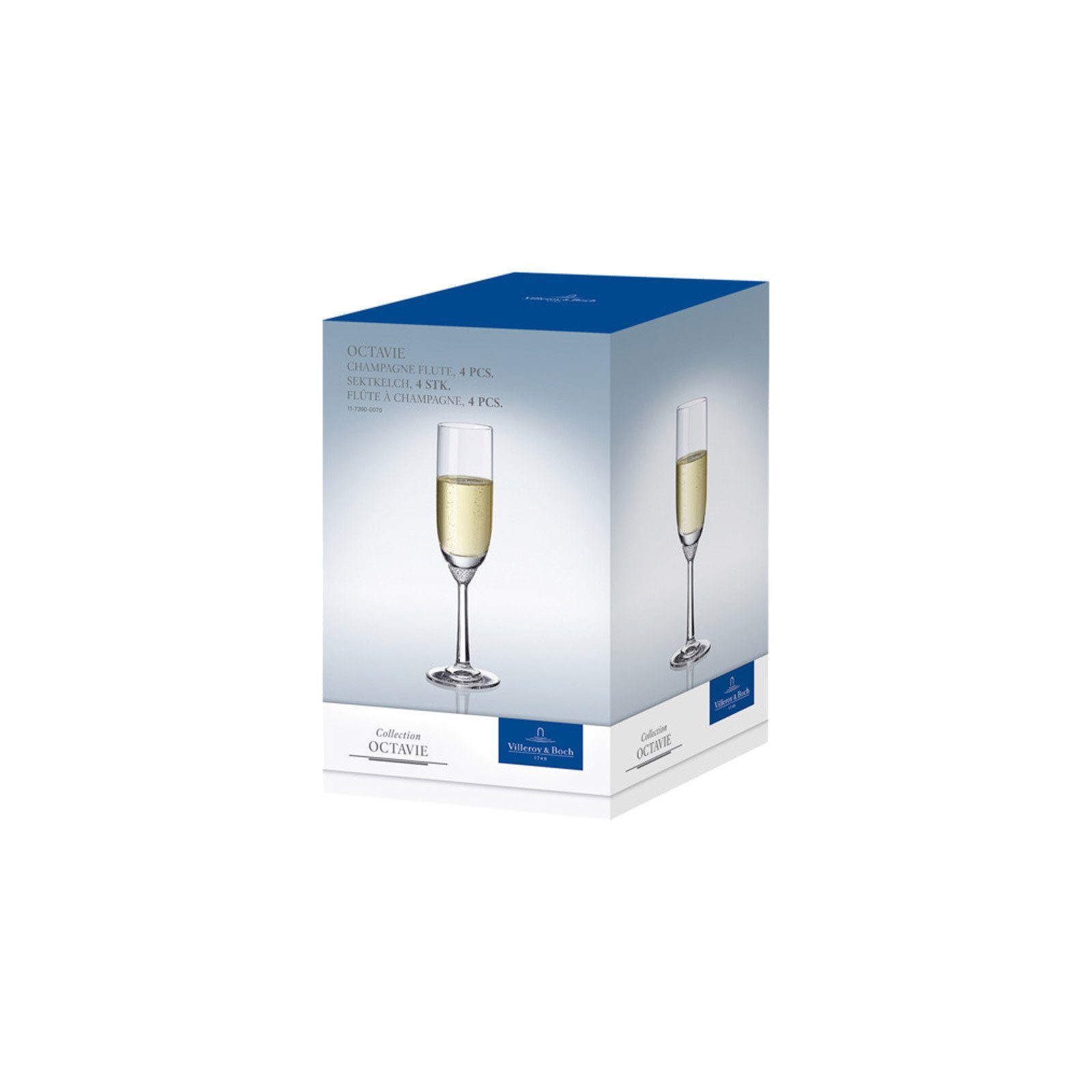 Villeroy & Boch Champagnerglas Octavie Champagnergläser 160 ml 4er Set, 4-tlg., Glas