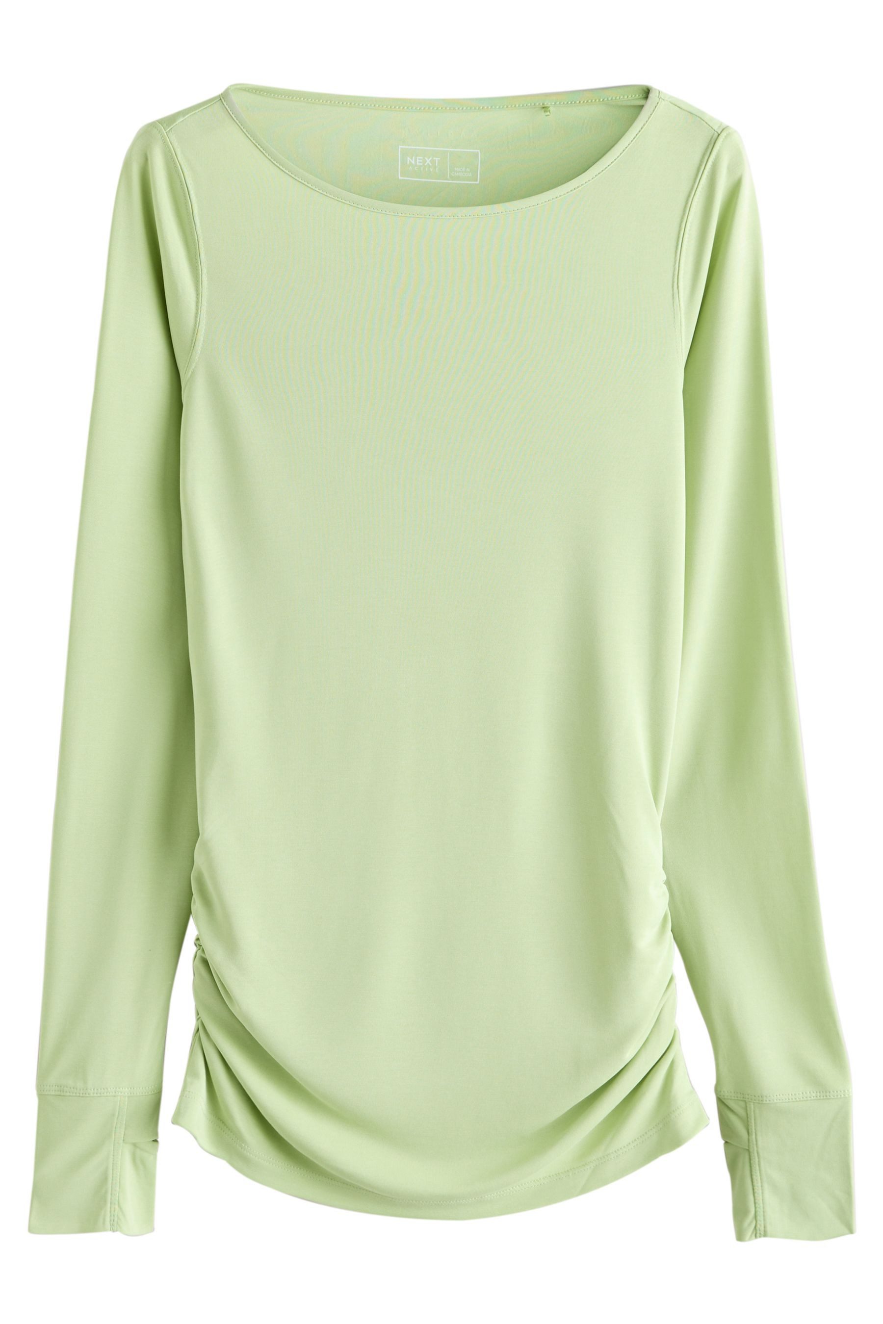 Langarmshirt Leichtes Active Langarmoberteil mit Raffung