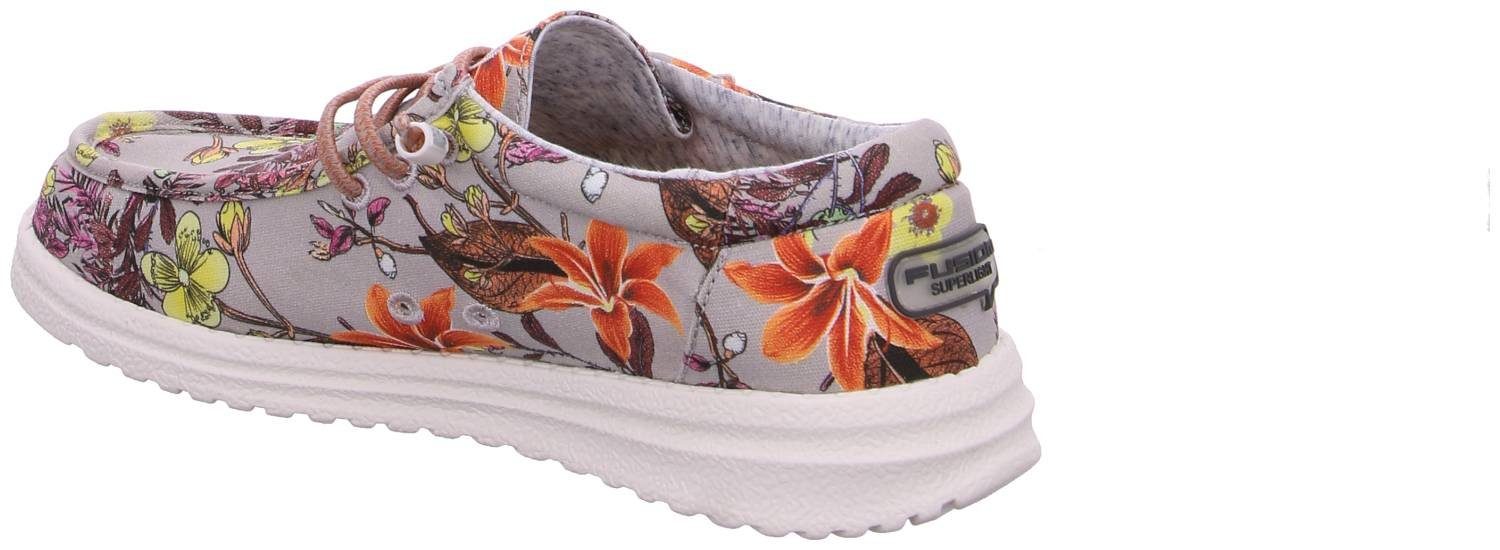 Fusion Fusion Emma Flowers Grey Orange Slipper