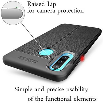 Nalia Smartphone-Hülle Huawei P30 Lite, Leder Look Silikon Hülle / Anti-Fingerabdruck / Kratzfest / Rutschfest