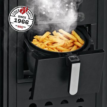 LANDMANN Gasgrill FRYTON 4.1 cooK schwarz inkl. Heißluftfritteuse 3,5l, Grill & Fritteuse in einem