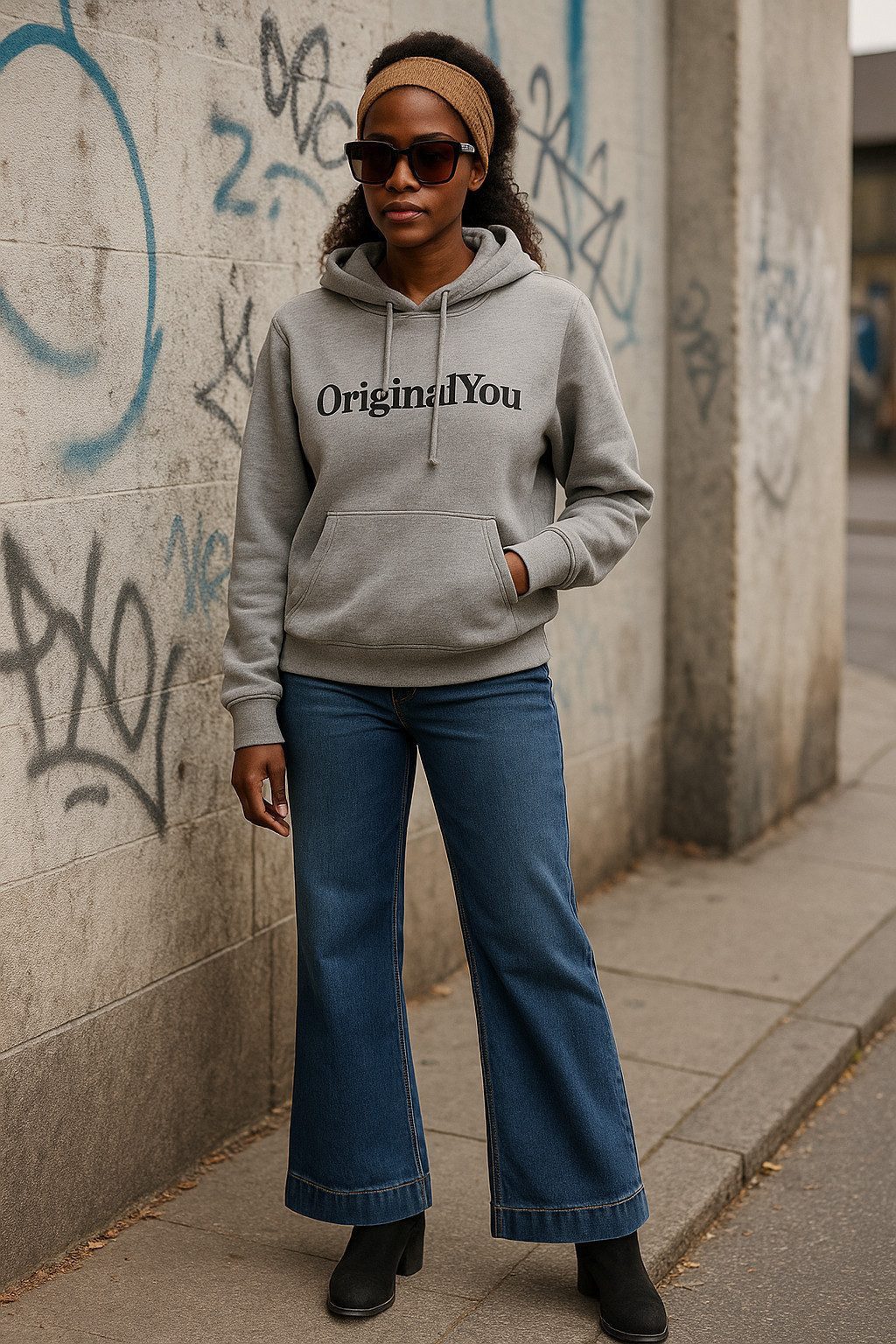 OriginalYou Bootcut-Jeans Damen Jeans mit Schlag Stretchjeans High Waist, mit Stretchanteil