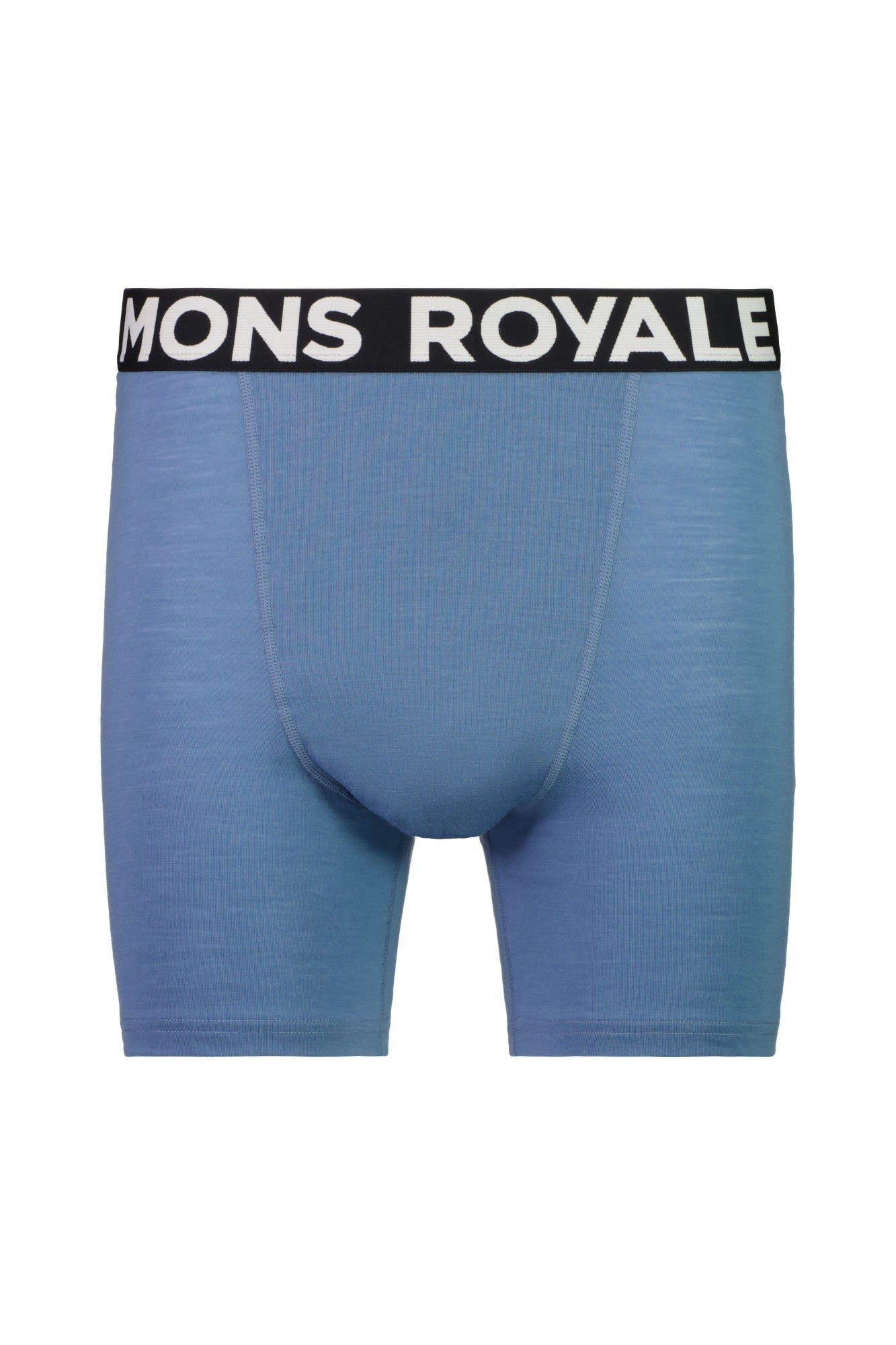 Mons Royale Lange Unterhose Mons Royale M Hold 'em Boxer Herren Kurze Blue Slate