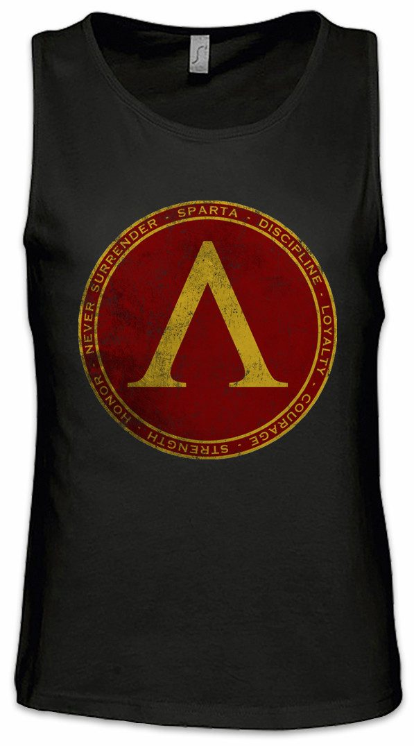 Tanktop Sparta Ärmelloses T-Shirt Logo Insignia Zeichen 300 Leonidas Spartaner