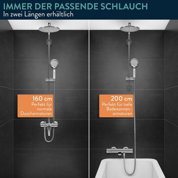 Benkstein Handbrause Brauseschlauch mit Knickschutz - Hergestellt in Deutschland, (Duschschlauch mit doppelseitigem Verdrehschutz), - Badewannenschlauch aus Plastik