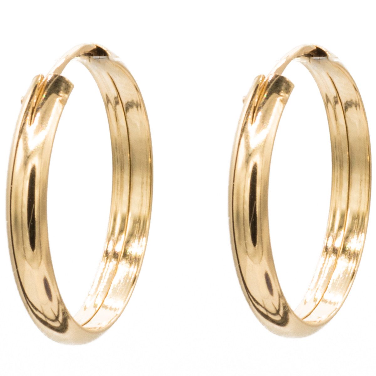 Bella Carina Paar Creolen Creolen 585 Gold 14 Karat 2 cm Durchmesser 3 mm B günstig online kaufen