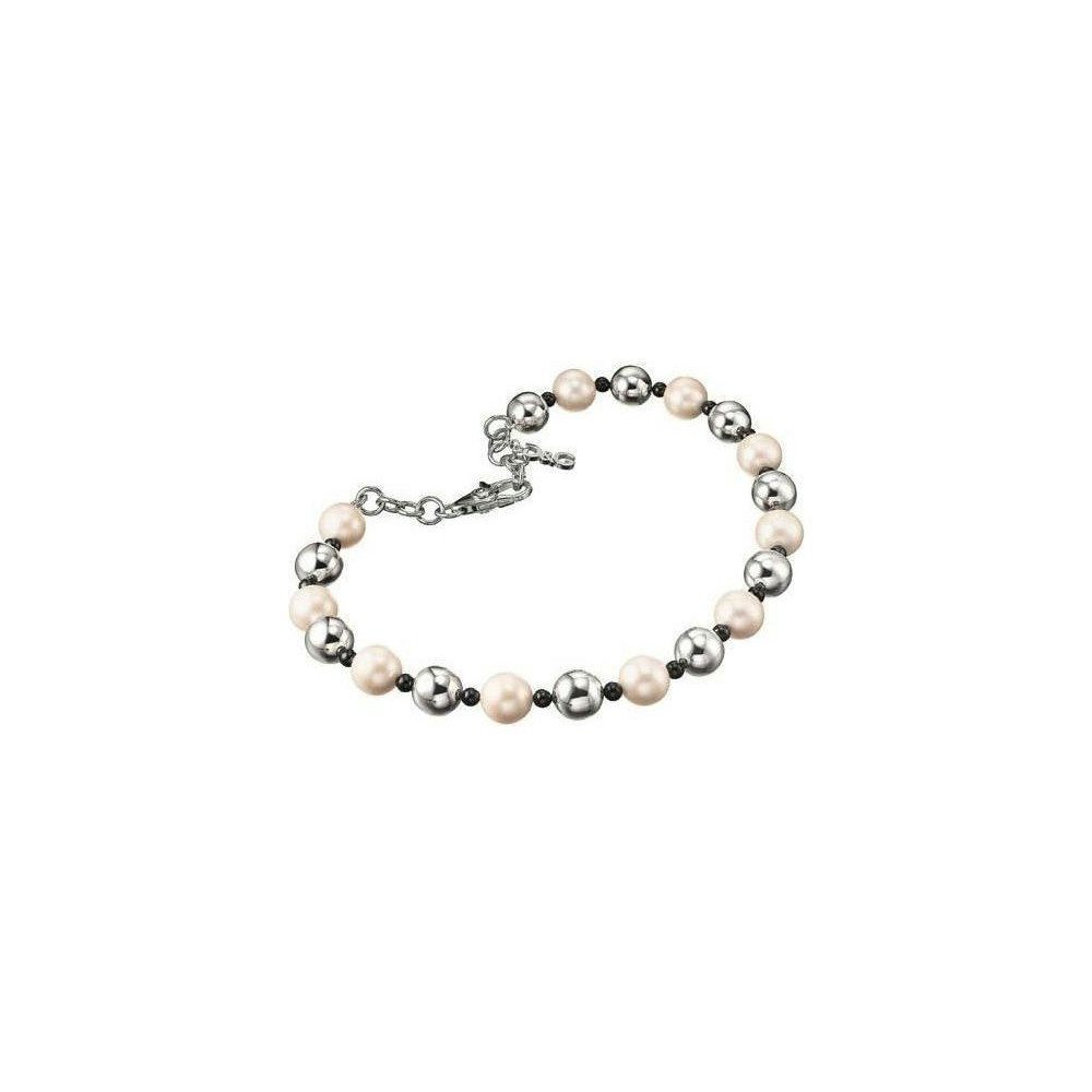 D&G Collier Donuts, Edelstahl mit verschiedenen Perlenarten, Karabinerversc günstig online kaufen