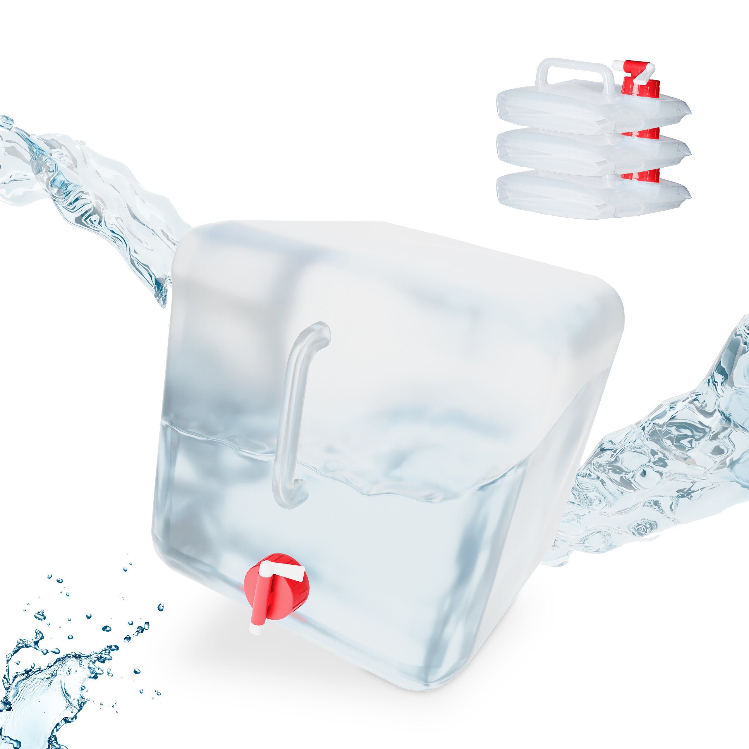 relaxdays Kanister Faltkanister 4er Set, 20 Liter