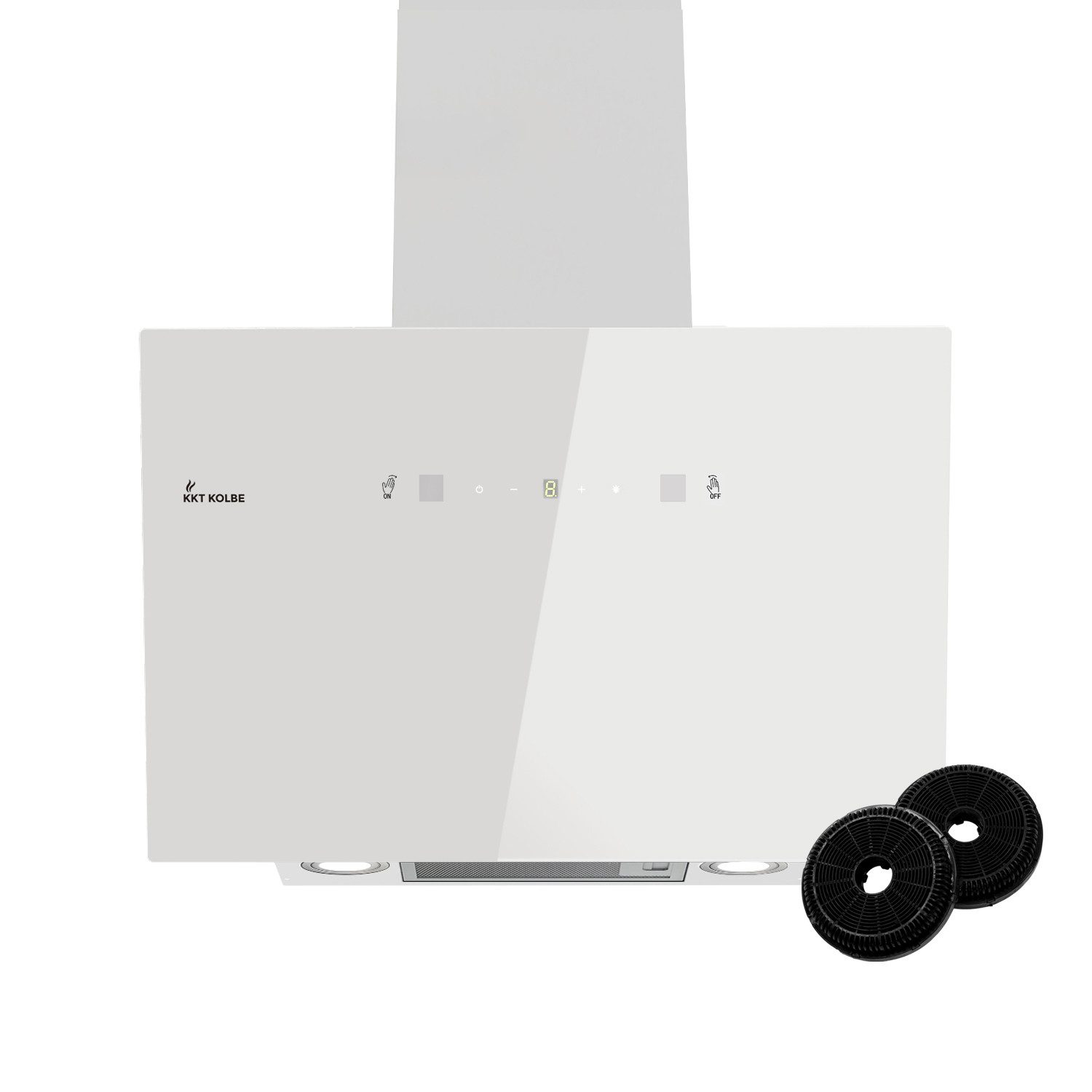KKT KOLBE Wandhaube Dunstabzugshaube 60cm TRIO6025W Abzugshaube / Abluft / 60cm / Umluft / Weiß / Gestensteuerung / LED