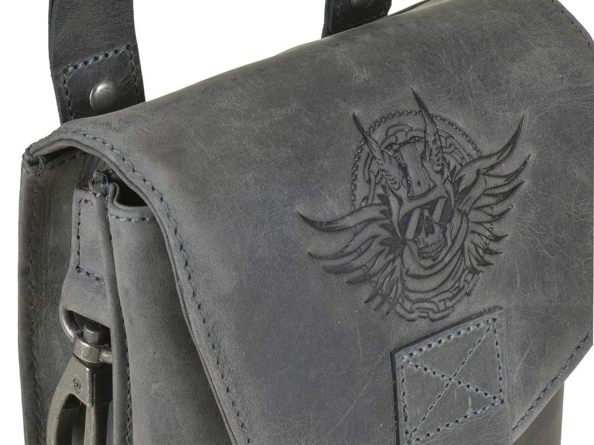 Greenburry Gürteltasche Vintage Biker, große Bikertasche 15x19cm, für Motorradfahrer Biker, lange Schlaufen