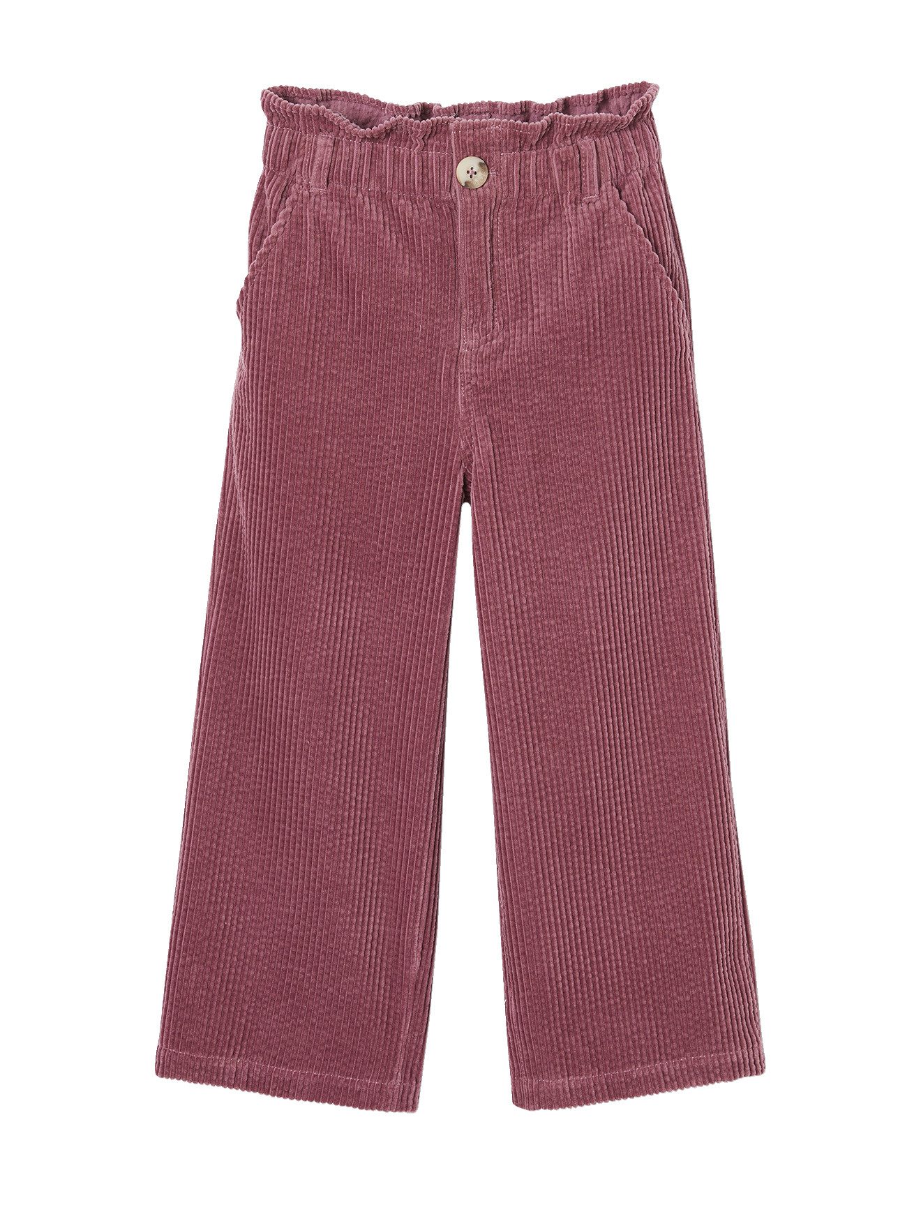Cordhose Weite Mädchen Cordhose mit Paperbag-Bund