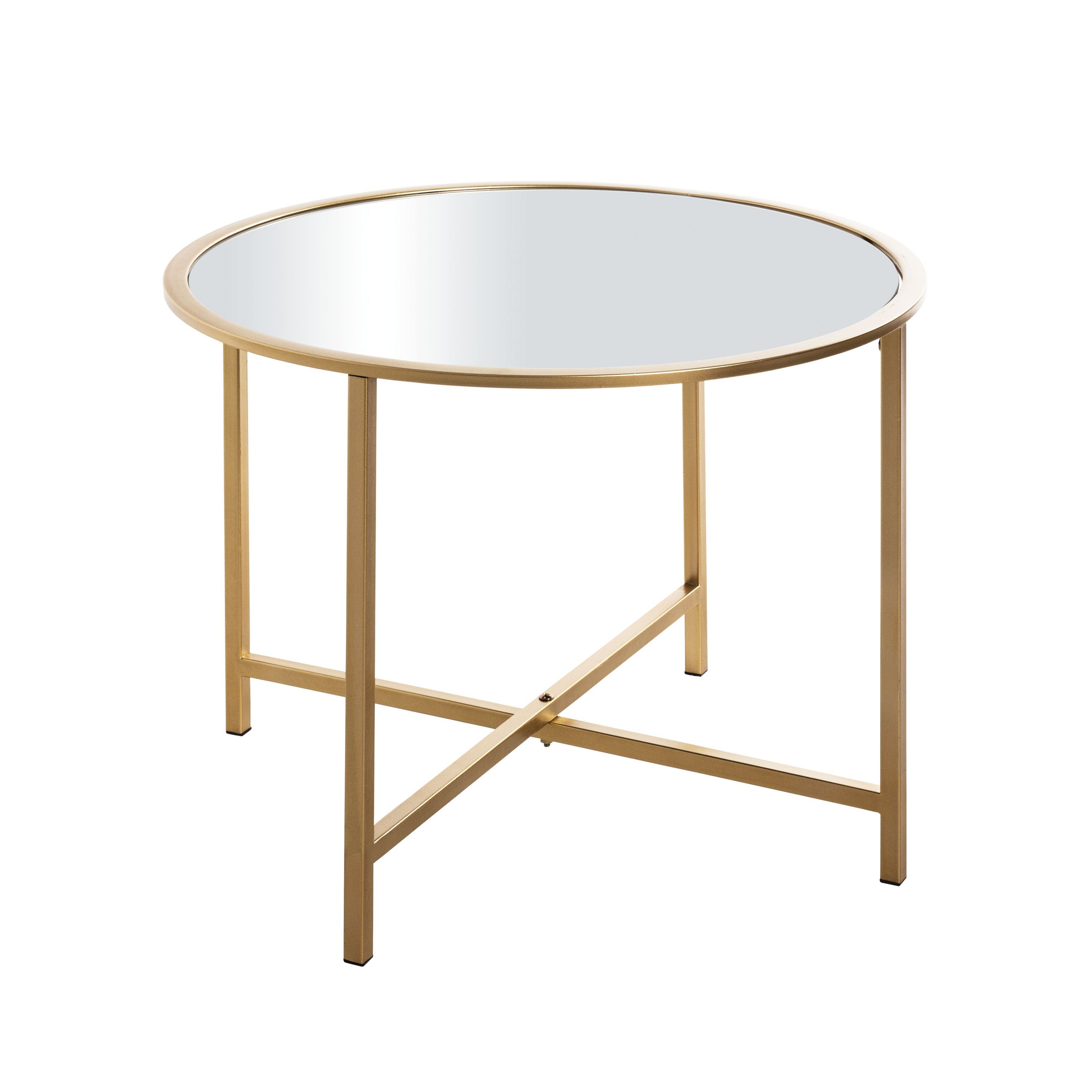 HAKU Beistelltisch Beistelltisch, Kaffeetisch HAKU 60x45 DH cm) Beistelltisch Möbel gold (DH 60x45 cm