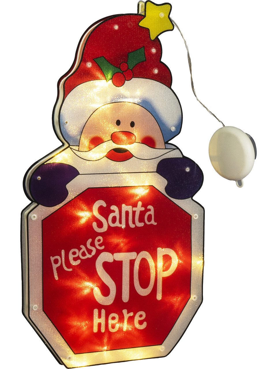 KONSTSMIDE Dekofigur Konstsmide LED-Fensterbild Weihnachtsmann Please