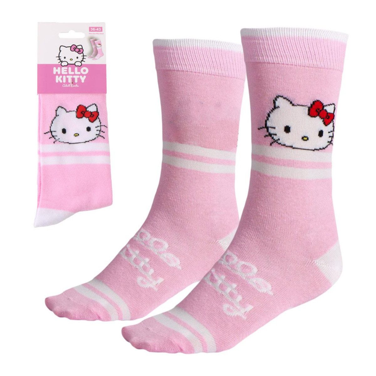 Cerda Socken Hello Kitty Socken Ein-Paar Baumwollsocken 36-43 günstig online kaufen