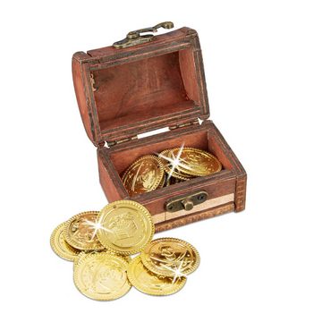 relaxdays Piraten-Kostüm Goldmünzen 48er Set