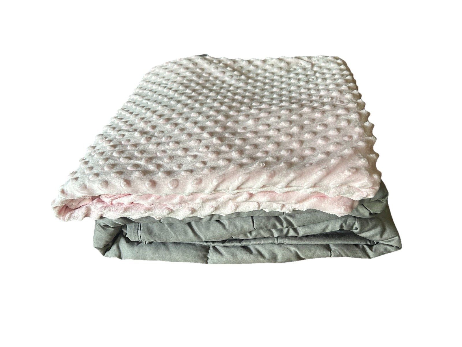 Amazon Basics Gewichtsdecke mit Bezug Therapiedecke Rosa Kinder 4,54 kg Schwere Bettdecke, Füllung: 100% Polyester-Kügelchen